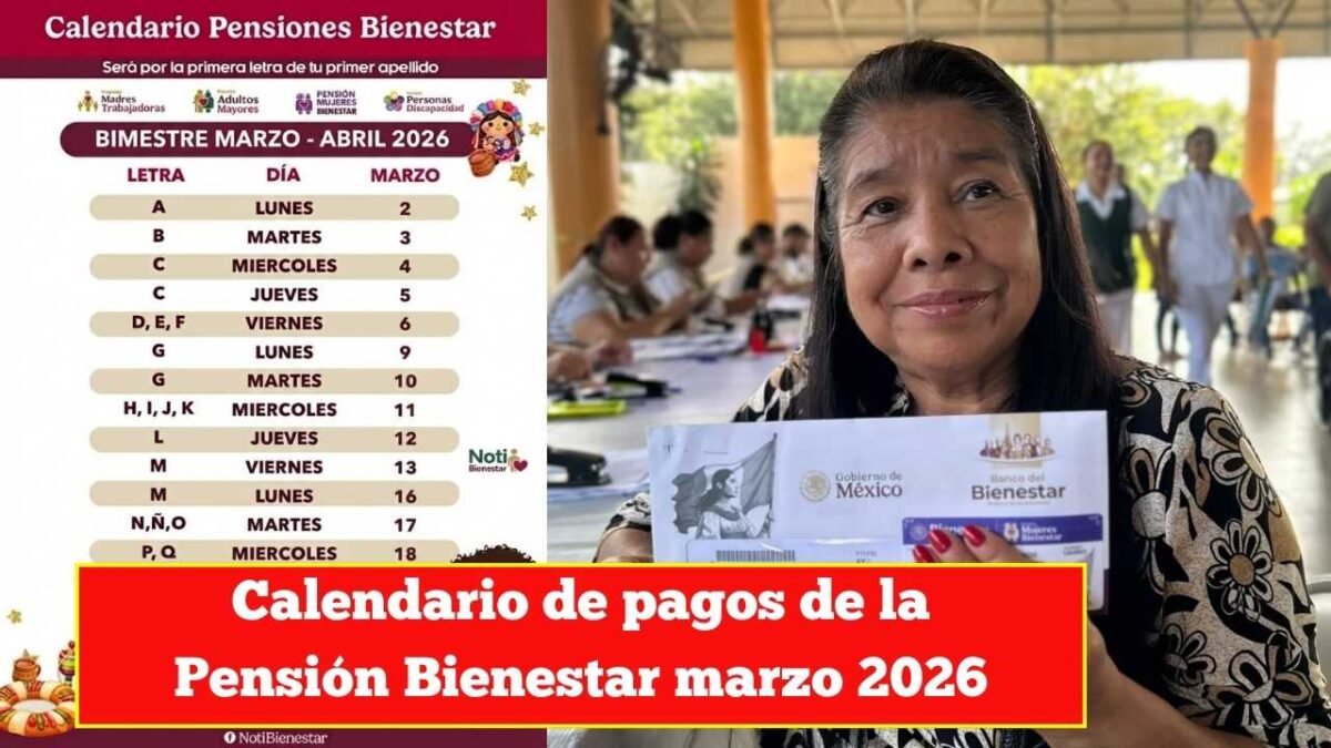 Calendario de pagos de la Pensión...